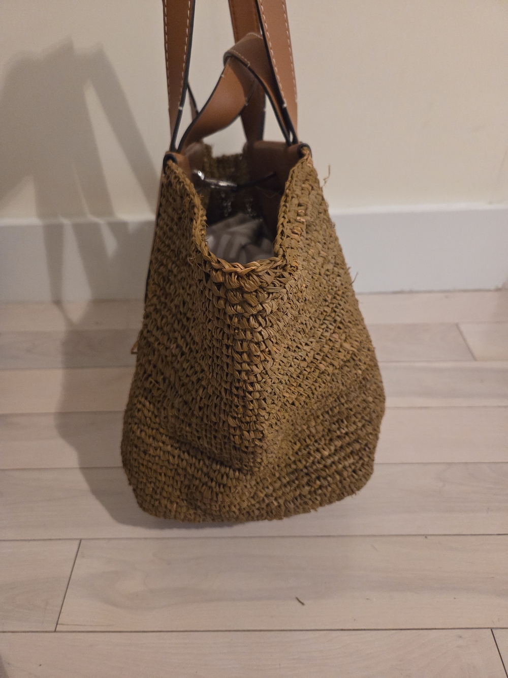 Proenza Schouler Brown Woven Tote with Tan Leather Panel - Picture 5 of 10